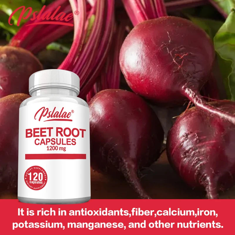 Beetroot - Supports Blood Pressure, Athletic Performance, Digestion, and Memory - 120 Capsules