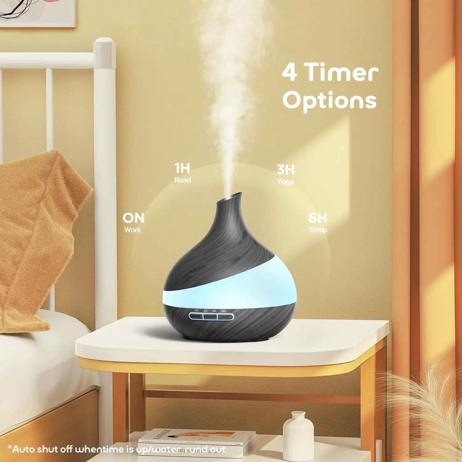 500ml Aroma Diffuser with Remote & 14-Color LED Light - Humidifier