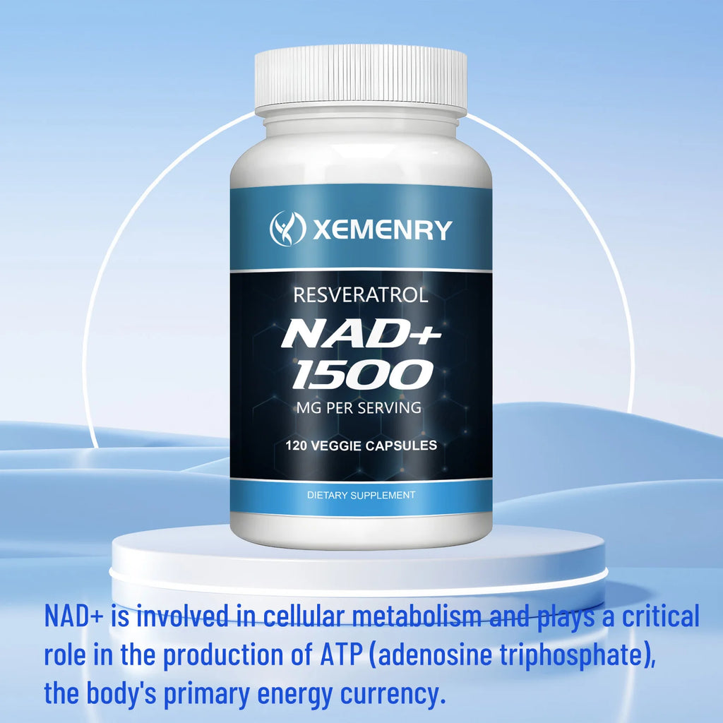 NAD+Supplements - with Resveratrol - Natural Energy Supplement, Support Cell Health, Anti-aging, Enhance Immunity