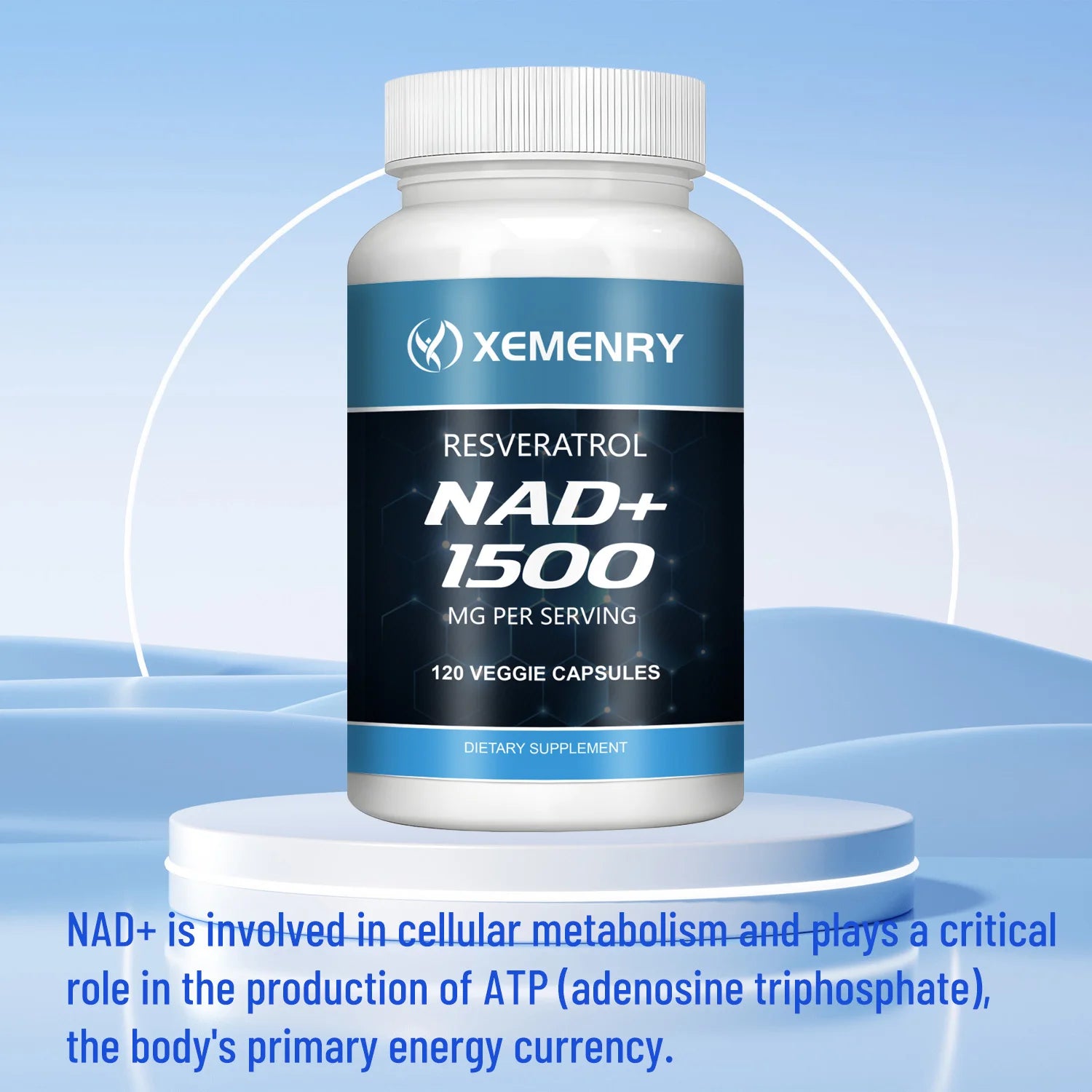 NAD+Supplements - with Resveratrol - Natural Energy Supplement, Support Cell Health, Anti-aging, Enhance Immunity
