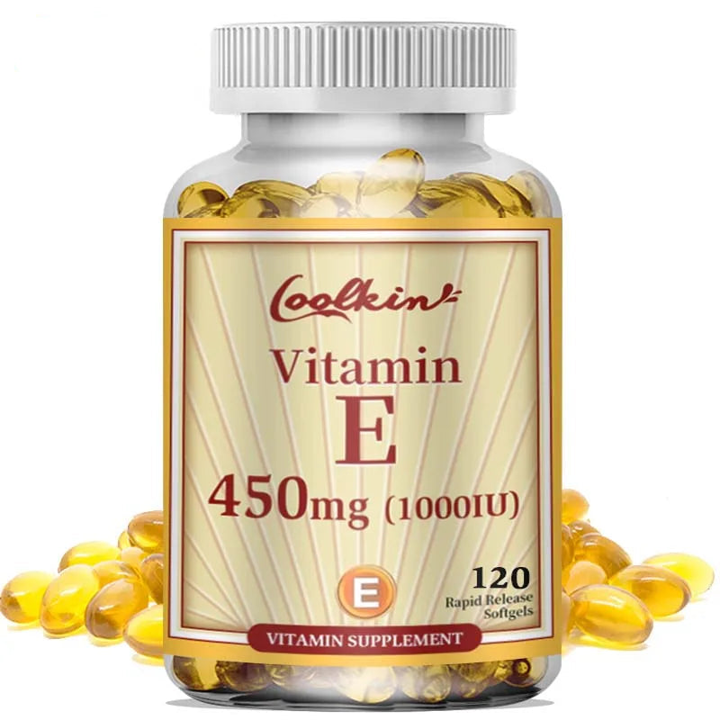 Vitamin E Capsules 450mg - Anti Aging Anti-Wrinkle Firming Skin- 120 Capsules