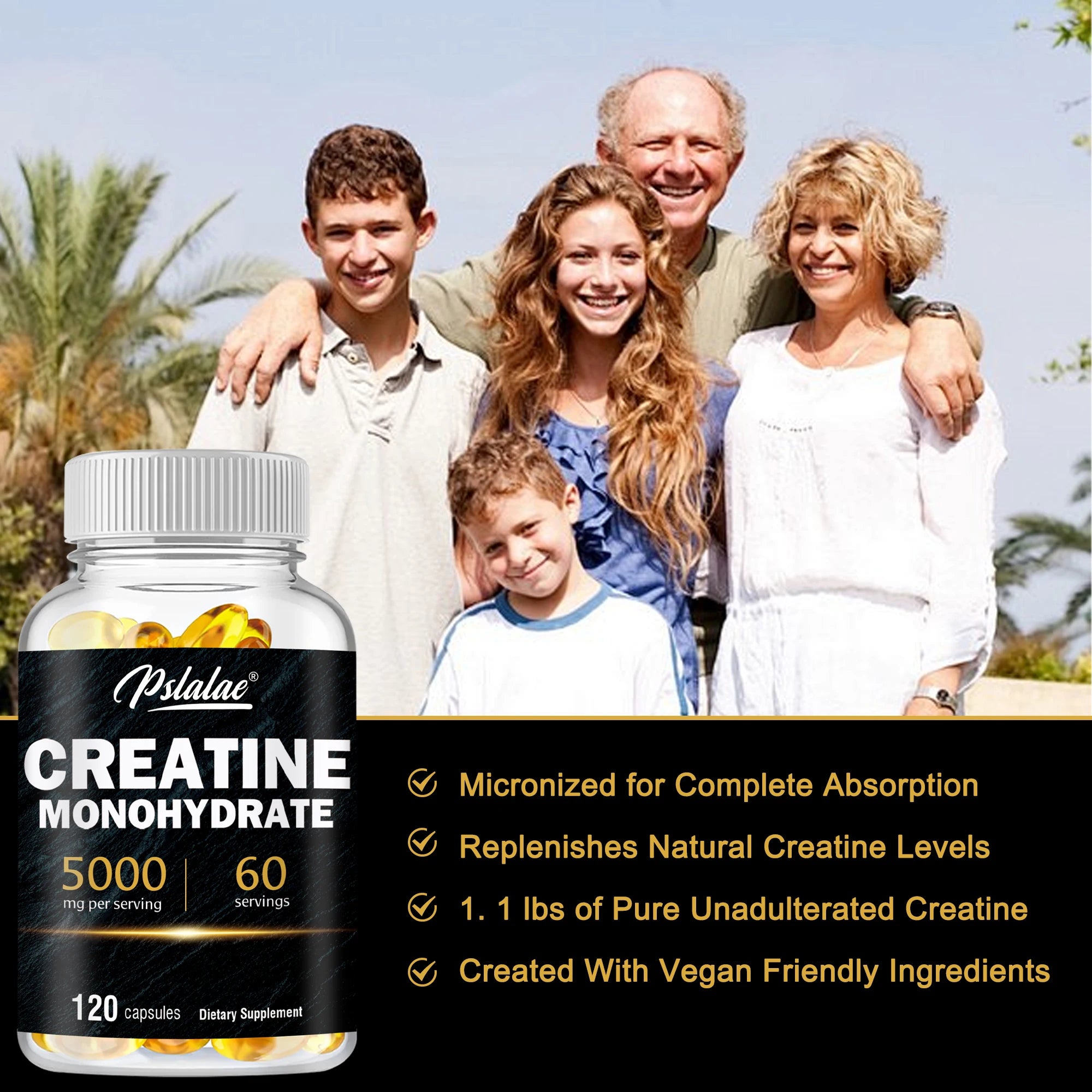 Creatine Monohydrate - Build Muscle, Improve Athletic Performance, Improve Energy Endurance and Promote Recovery