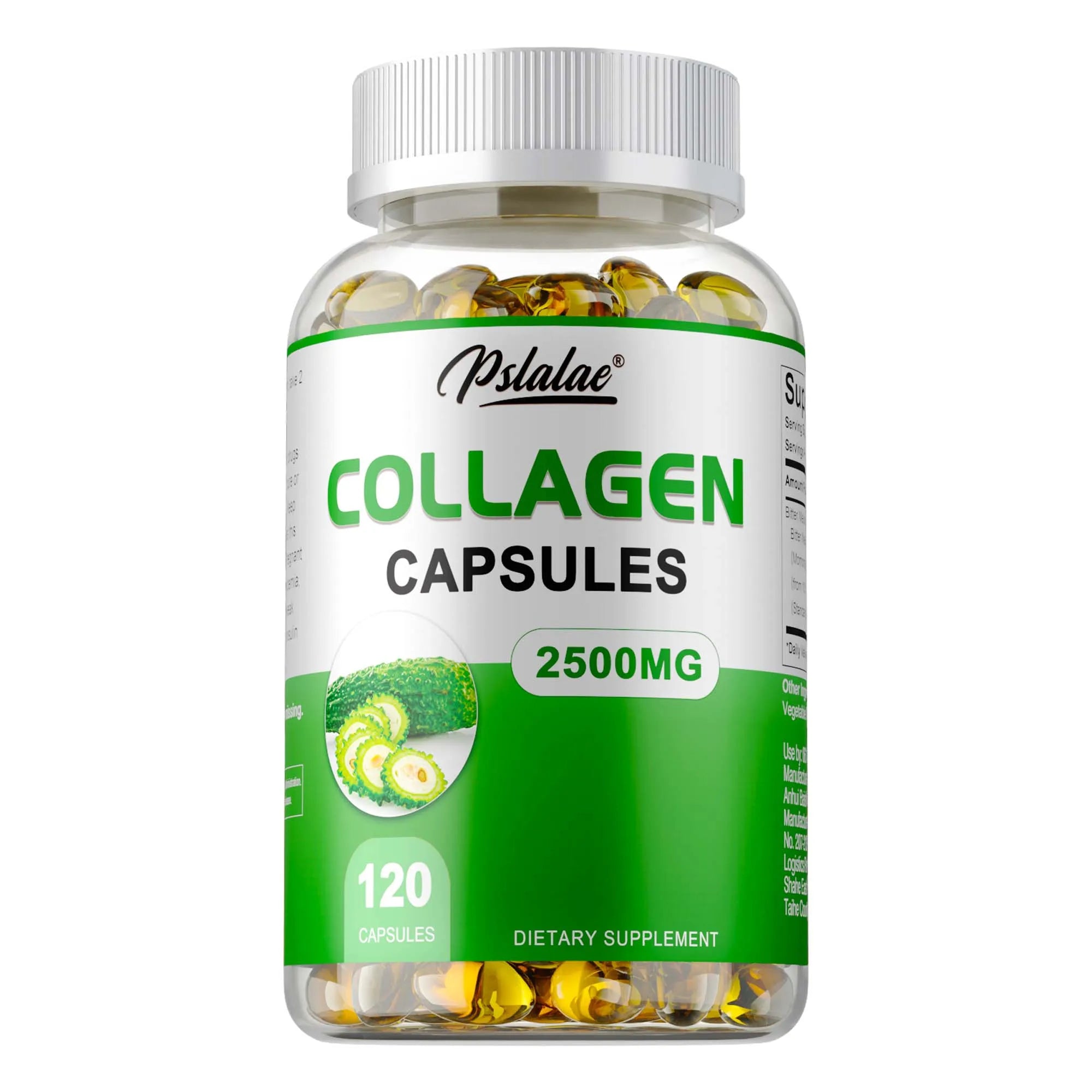 Collagen Supplement with Bitter Melon Extract 120 Capsules Weight Management Anxiety Reduction Health Care Vitamin Supplement