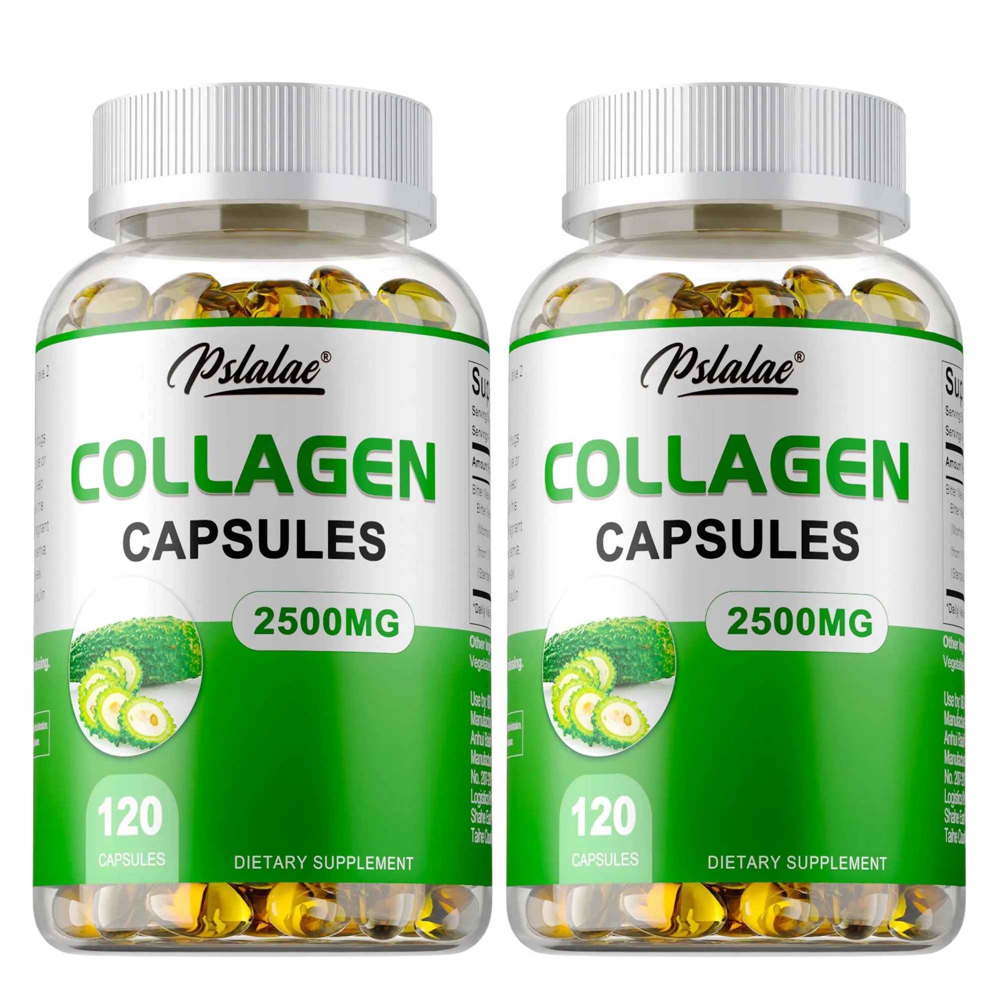 Collagen Supplement with Bitter Melon Extract 120 Capsules Weight Management Anxiety Reduction Health Care Vitamin Supplement