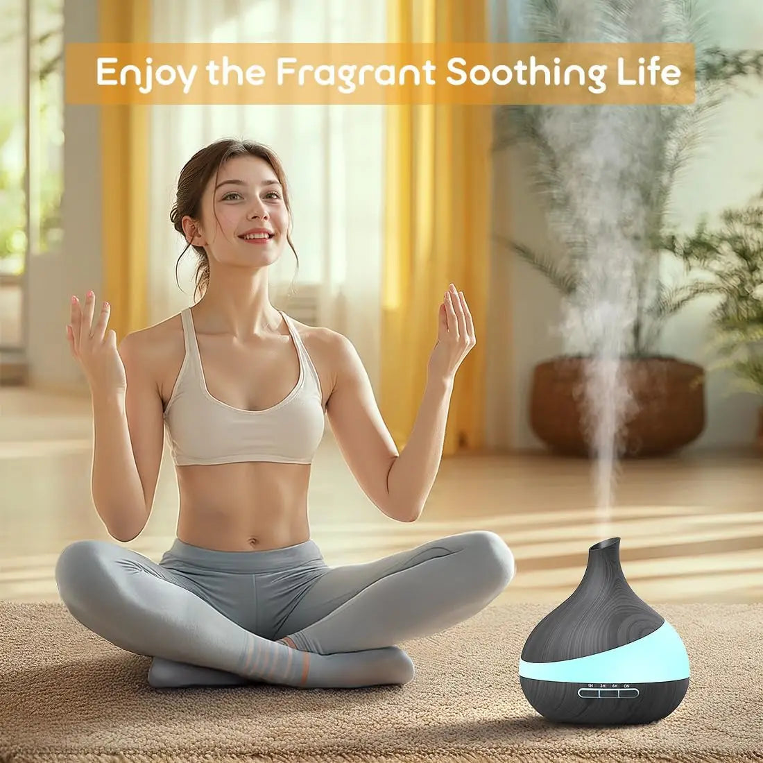 500ml Aroma Diffuser with Remote & 14-Color LED Light - Humidifier