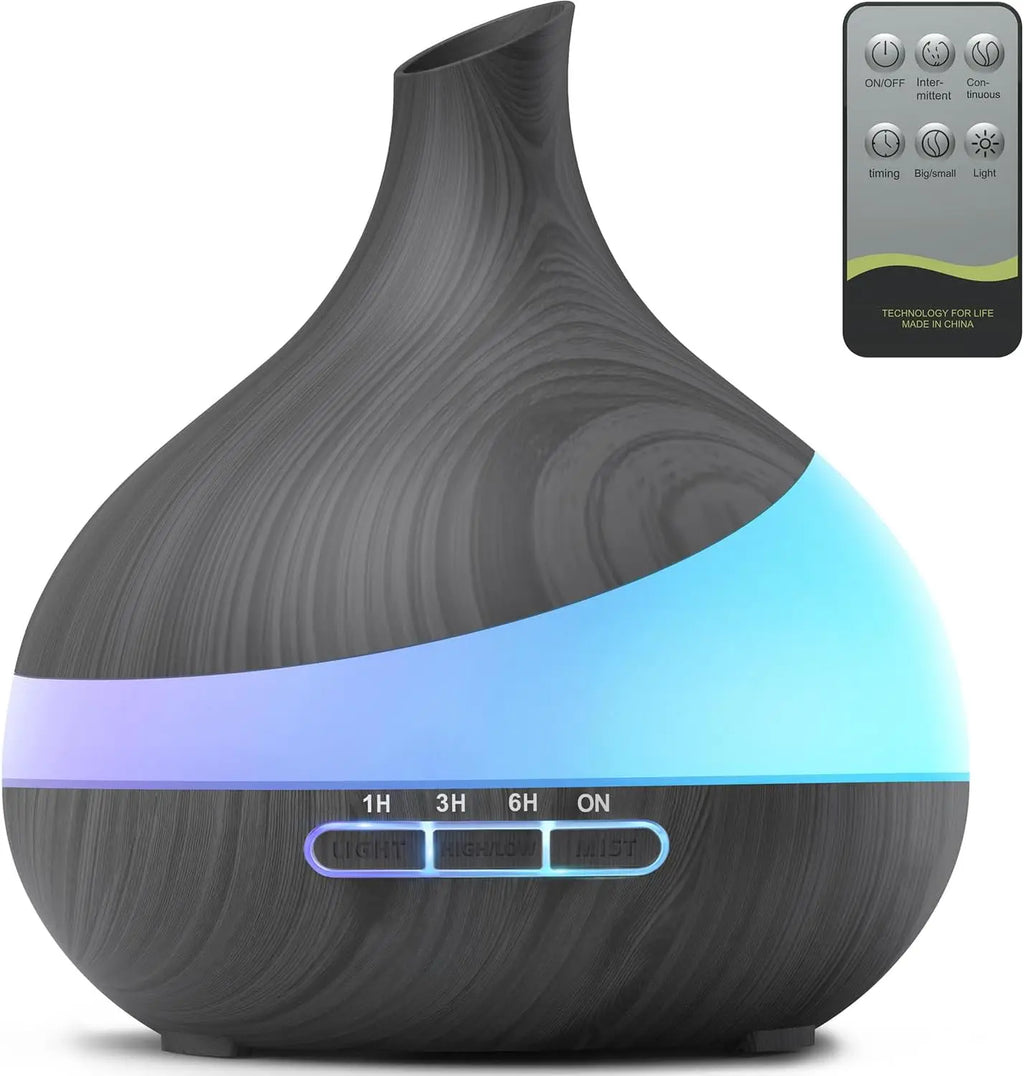 500ml Aroma Diffuser with Remote & 14-Color LED Light - Humidifier