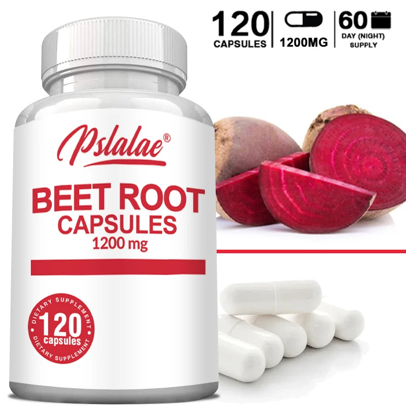 Beetroot - Supports Blood Pressure, Athletic Performance, Digestion, and Memory - 120 Capsules