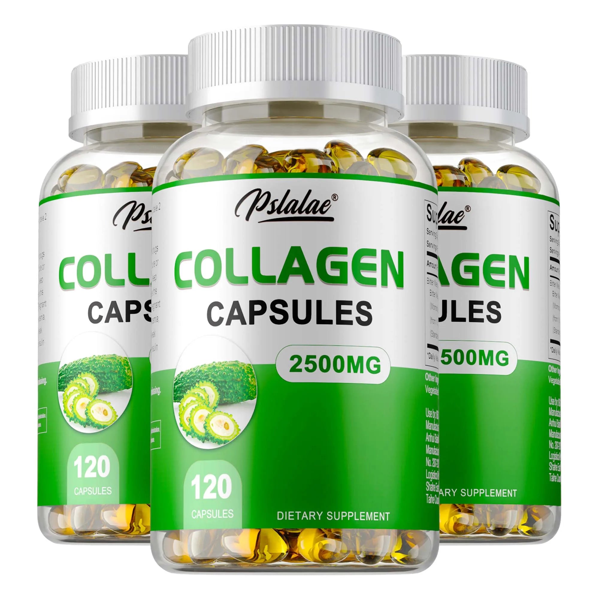 Collagen Supplement with Bitter Melon Extract 120 Capsules Weight Management Anxiety Reduction Health Care Vitamin Supplement