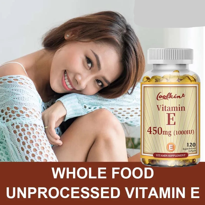Vitamin E Capsules 450mg - Anti Aging Anti-Wrinkle Firming Skin- 120 Capsules