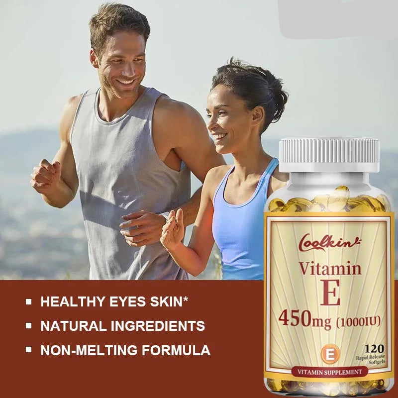 Vitamin E Capsules 450mg - Anti Aging Anti-Wrinkle Firming Skin- 120 Capsules