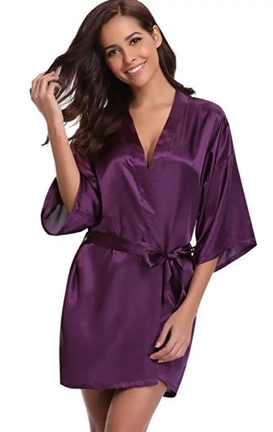 Women Silk  Robe