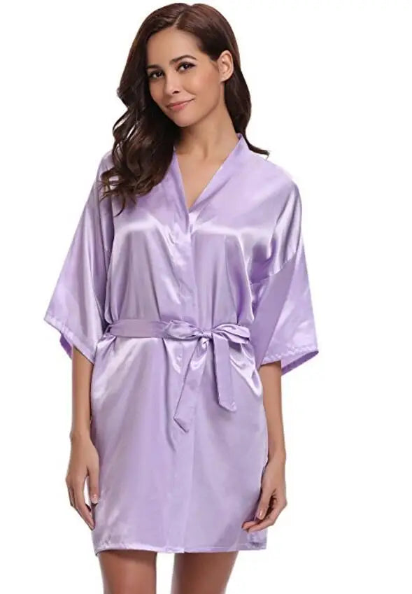 Women Silk  Robe