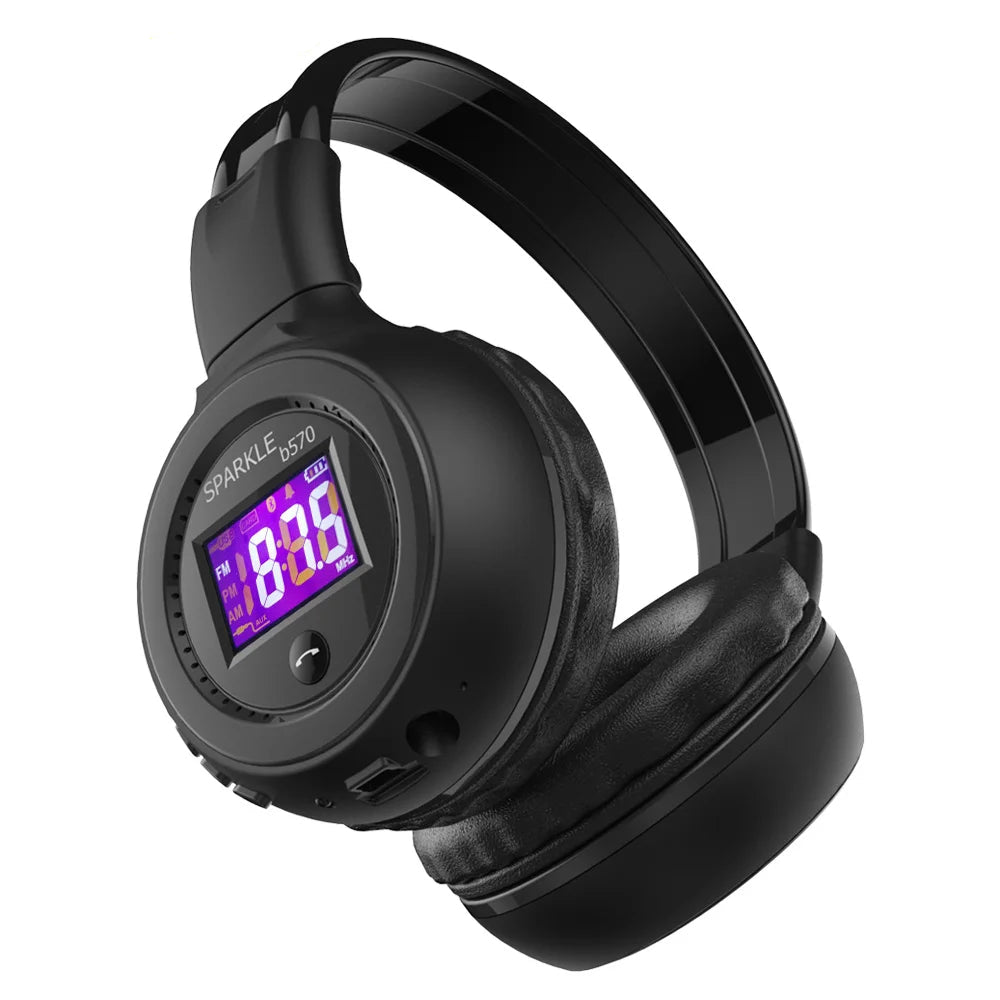 Earphone Headphone with lcd Screen Bluetooth Headphone Foldable Hifi Stereo Wireless Headset FM Radio TF