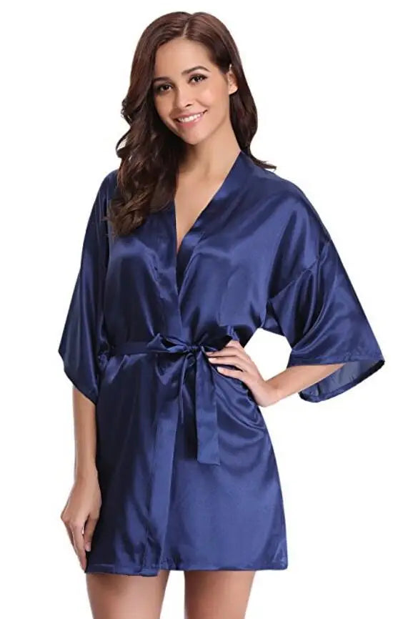 Women Silk  Robe