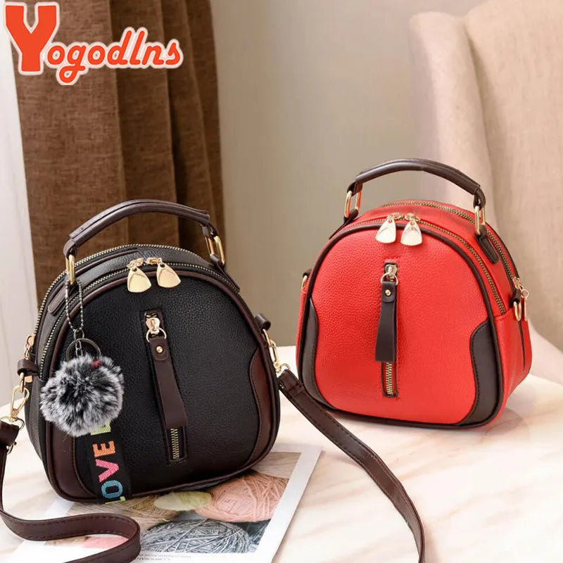 Vintage Small Crossbody Shoulder Bag for Women Designer Top-handle Handbags