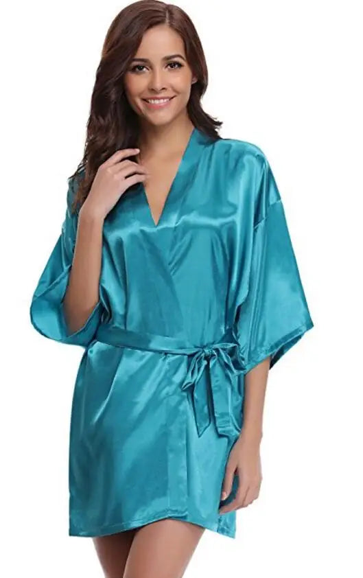 Women Silk  Robe