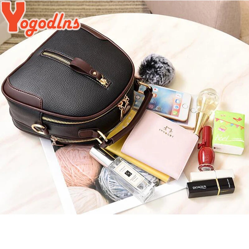 Vintage Small Crossbody Shoulder Bag for Women Designer Top-handle Handbags