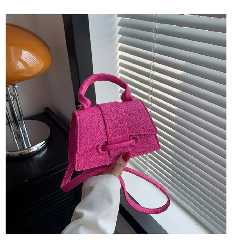 New Fashion Women's Bag PU Leather Ladies Purses Handbag Single Shoulder Crossbody Small Square Bag Trend Designer