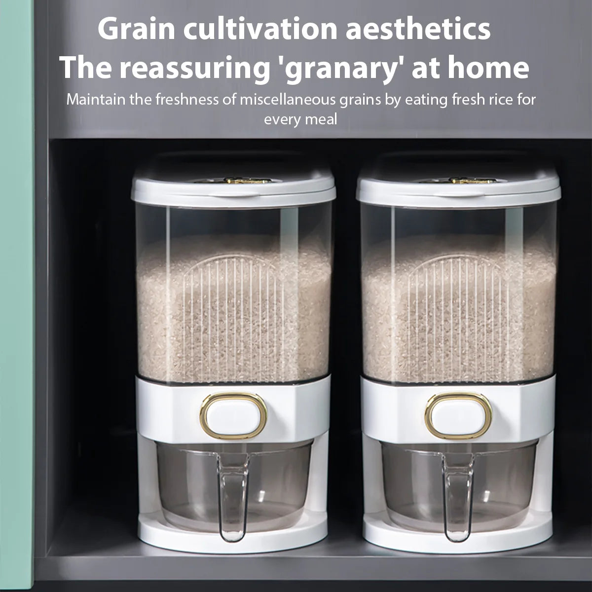 5/10kg Large Sealed Cereal Dispenser Moisture-proof Insect-proof Storage Tank