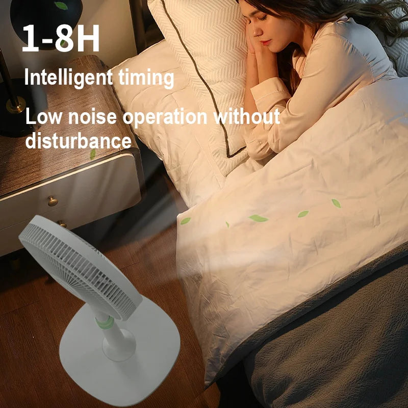 220V Electric Pedestal Standing Fan Adjustable Heigh Desk Air Blower Timing Shake for Living Room Bedroom Kitchen Home Office