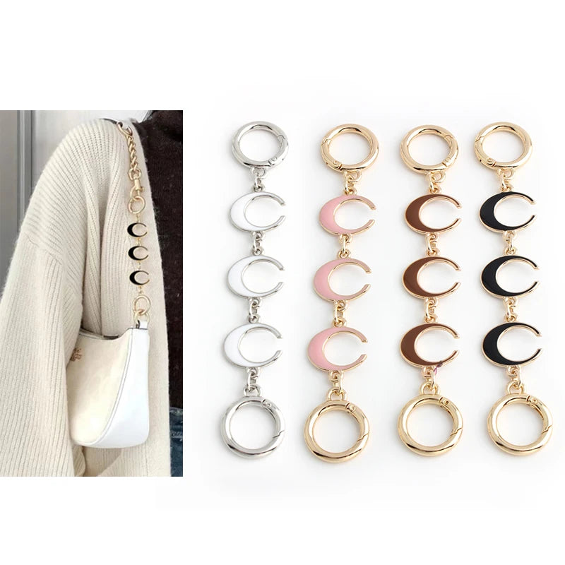 1PC Moon Shape Wallet Shoulder Bag Extension Chain Accessories