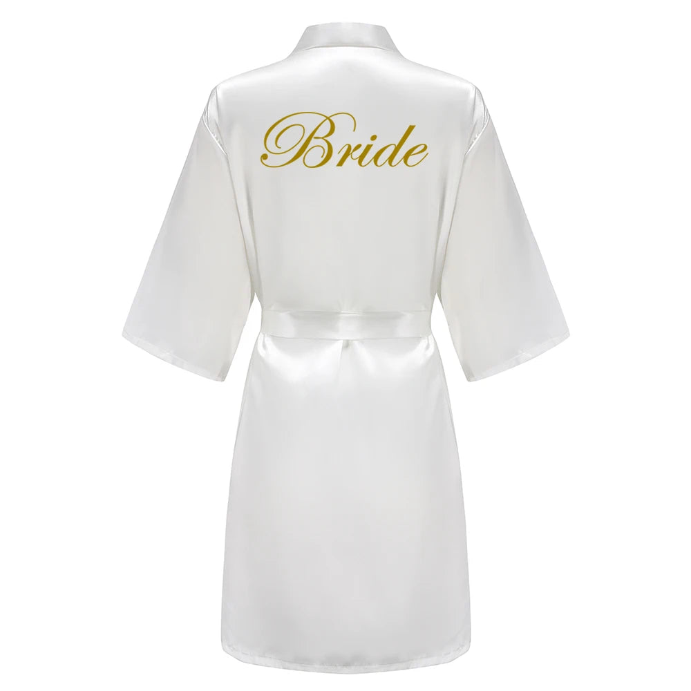 Wedding Bride Bridesmaid Robes for Women Bridal Silk Robe