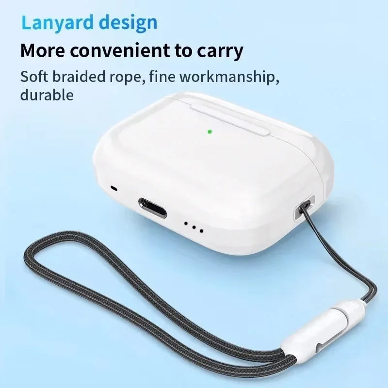 Air Pro True Wireless Bluetooth Earphones Headphones Bin Lanyard HiFi Sound Low Latency Noise Reduction Earbuds