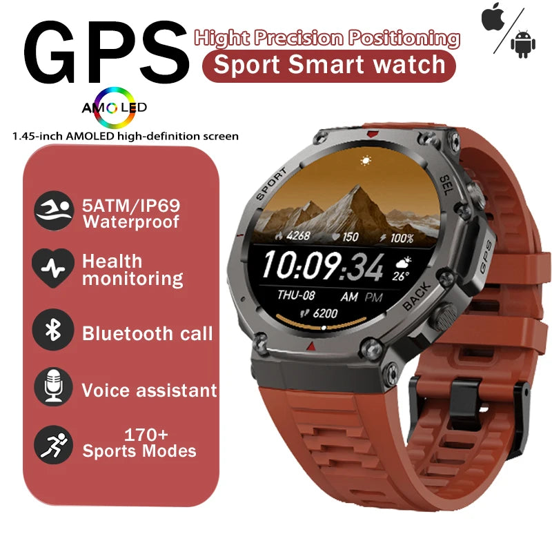 Amazfit t rex 3 GPS Smart Watch 5 ATM Waterproof Built-in Dual-band GNSS Compass Military Sport Smartwatch Men 2025 New