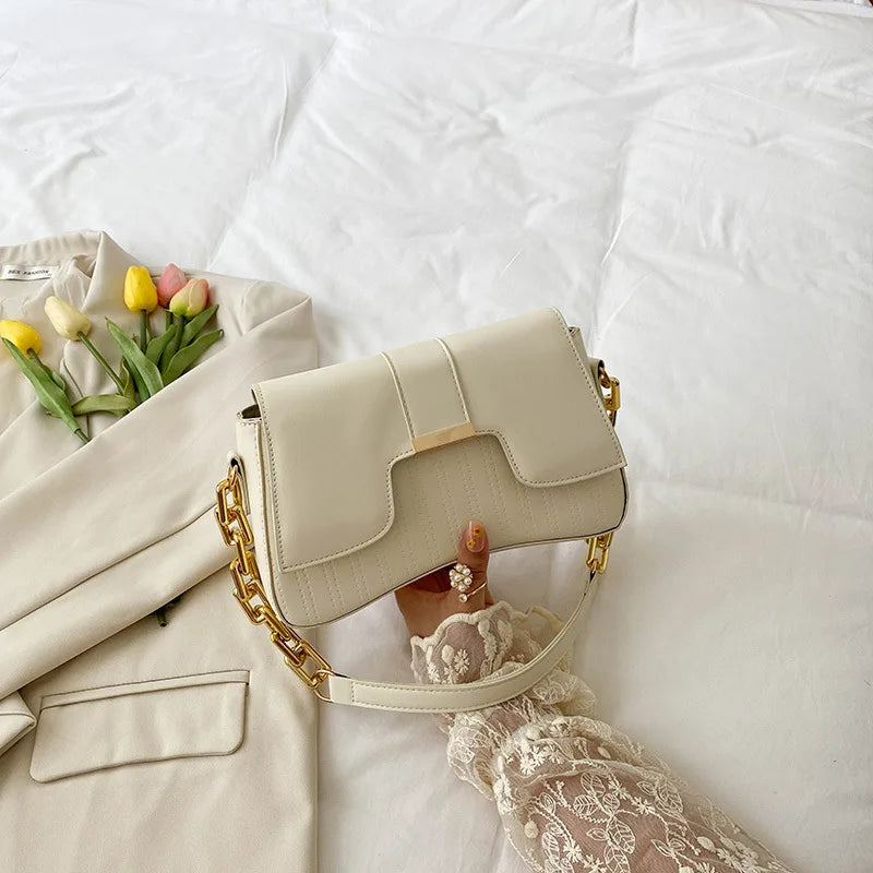 Stylish Casual Solid PU Leather Sholder Bags