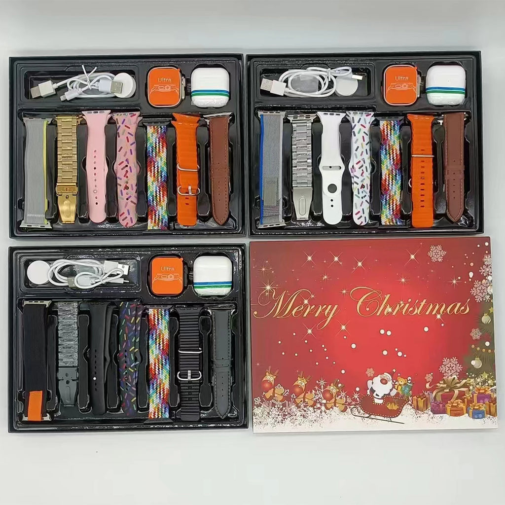 Smartwatch  NFC Bluetooth Call Clock Smart Watch Christmas Style Multi Strap And Bluetooth Earphones