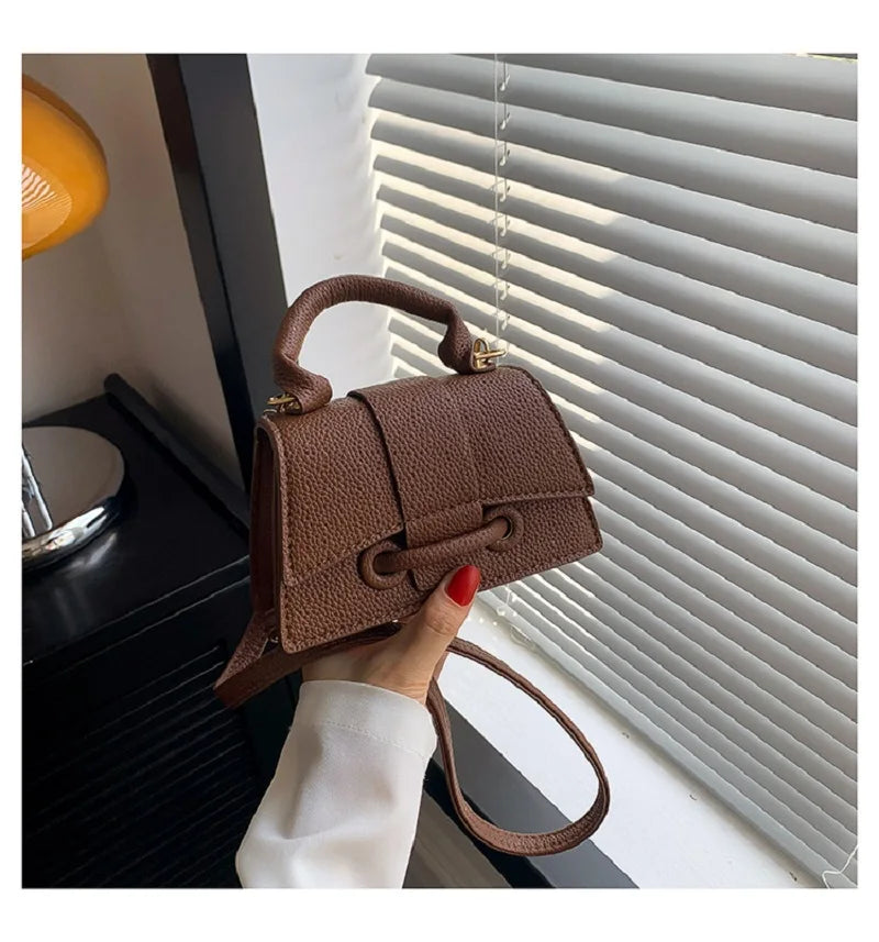 New Fashion Women's Bag PU Leather Ladies Purses Handbag Single Shoulder Crossbody Small Square Bag Trend Designer