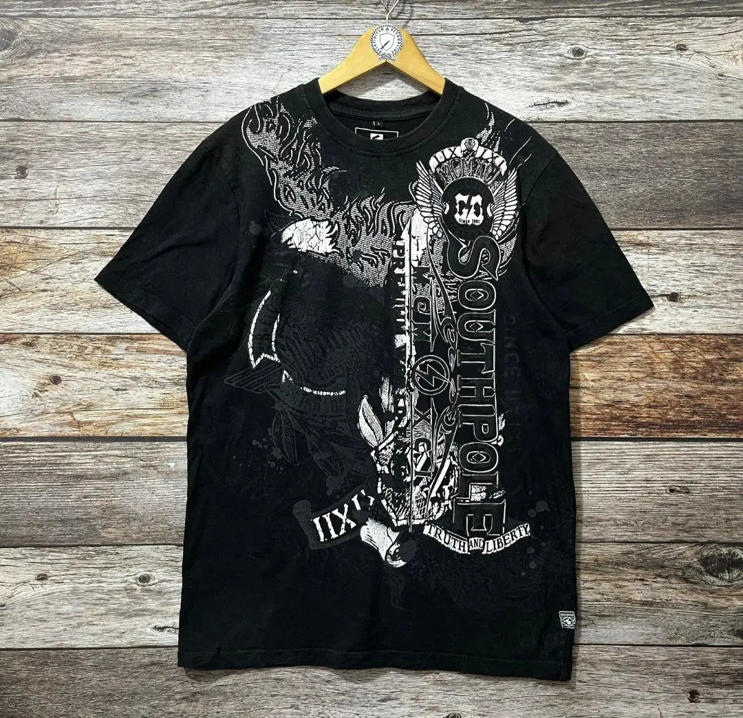 90s Retro Graphic T-Shirt Vintage Southpole Streetwear Gothic Harajuku Fashion Oversized Couple Tee Soft Cotton Short Sleeve Top