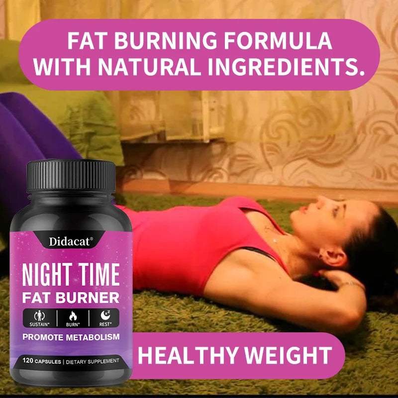Didacat Nighttime Fat Burner - Helps Promote Metabolic Cleansing,Detoxification, Muscle Mass, Healthy Digestion