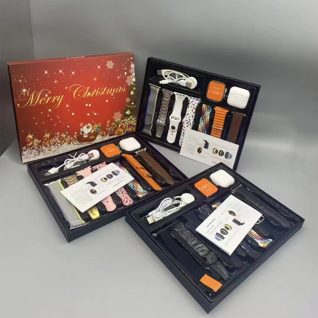 Smartwatch  NFC Bluetooth Call Clock Smart Watch Christmas Style Multi Strap And Bluetooth Earphones