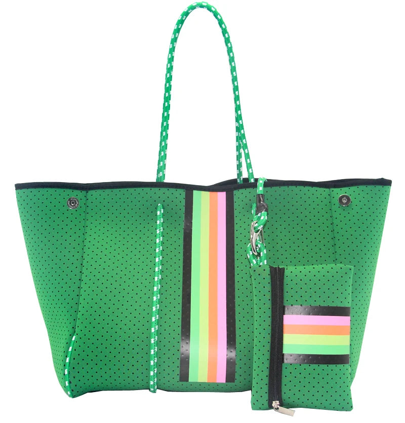 2024 Hotsale Large Fashion Tote Bag for Women Neoprene Tote Bag for Summer and Beach Pink High Quality Neoprene Women Handbag