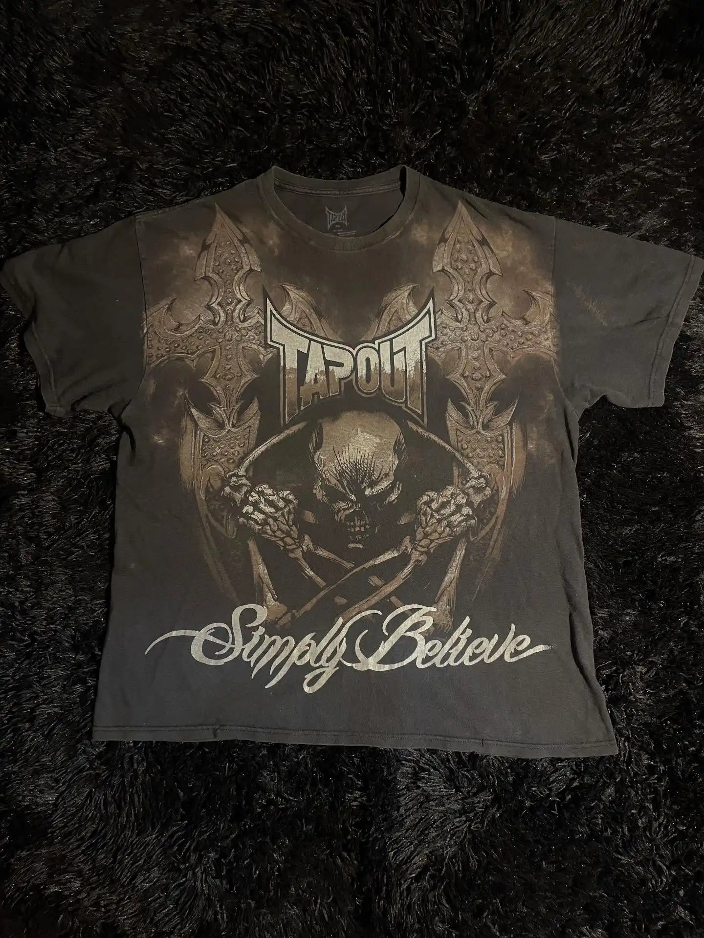 Tapout Men T Shirt Letter Graphic Print Oversized T Shirt