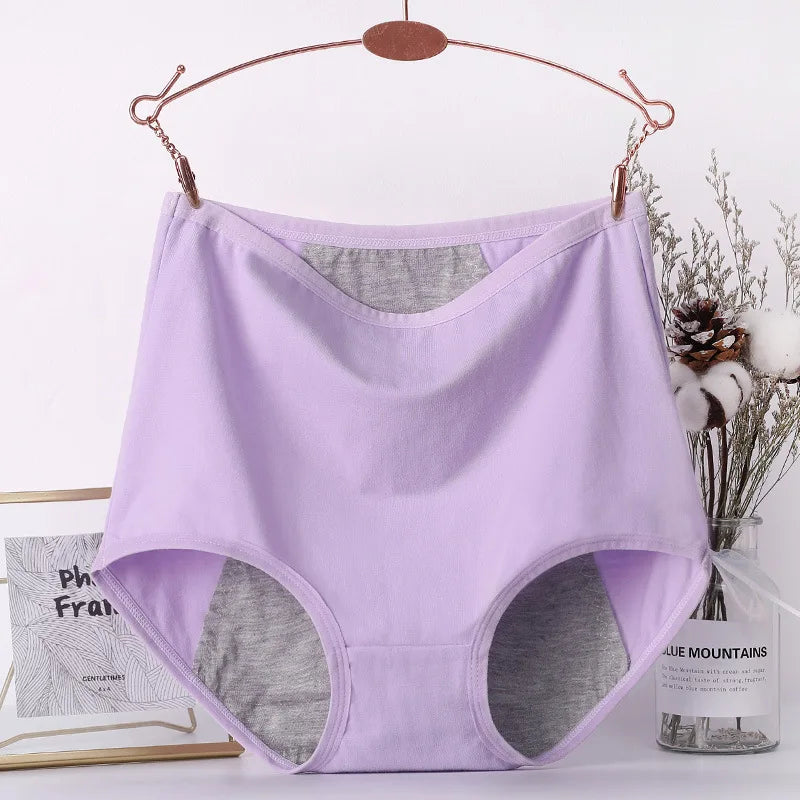 6pcs Girl Menstrual Panties Women's Physiological Briefs Ladies Period Leak Proof Panty High Waist Cotton Underwear