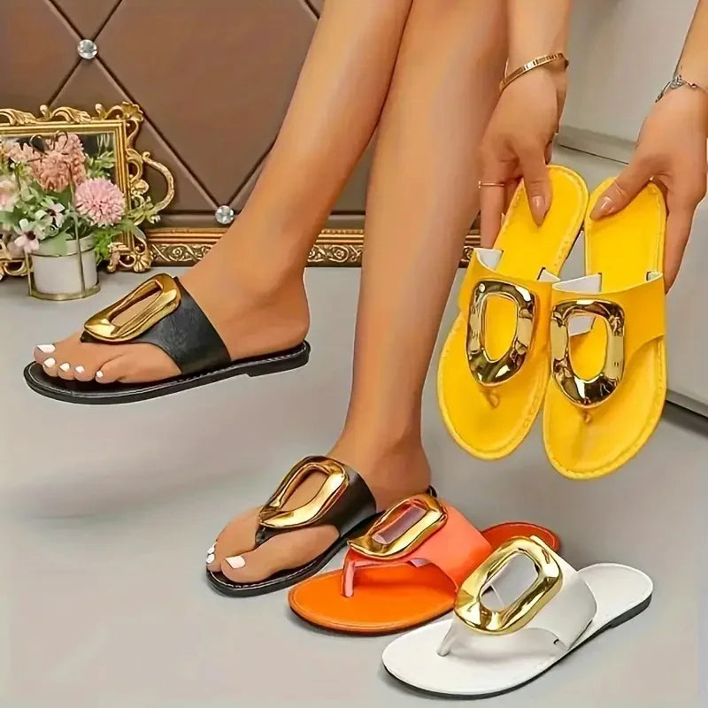 Women Fashion Slippers Slip on Anti-slip Flip Flops Summer Beach Slippers Luxury Flat Sandals Casual Designer Shoes Slides Women