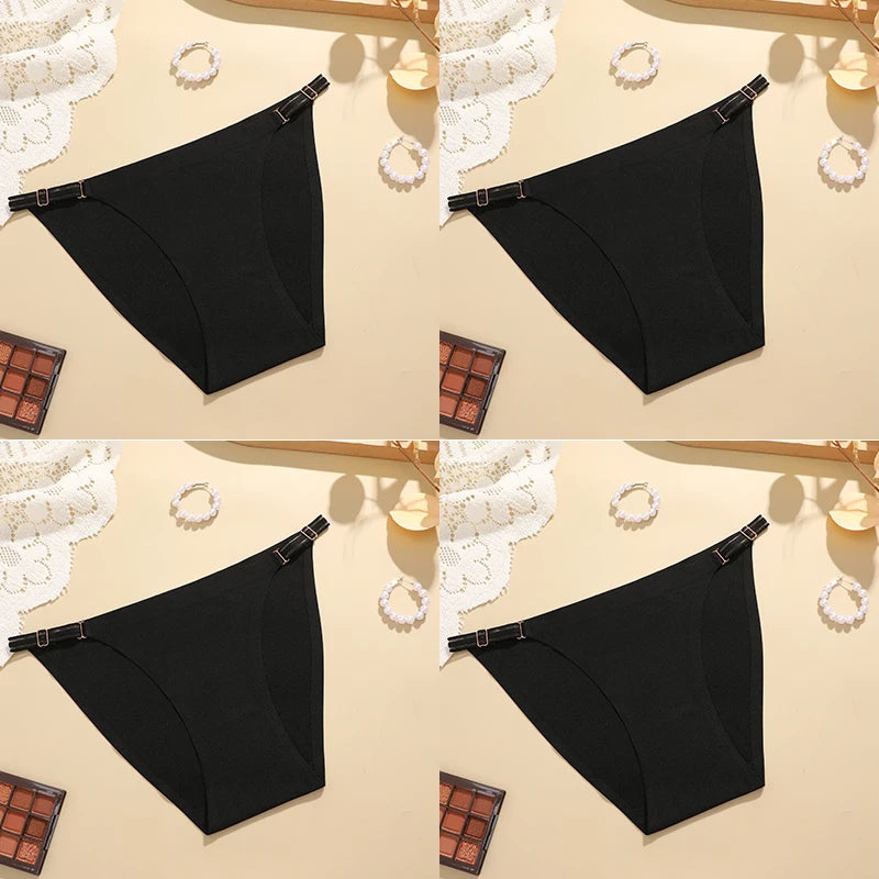 Sexy Women Traceless Low Rise Solid Color Soft Seamless Female Underwear