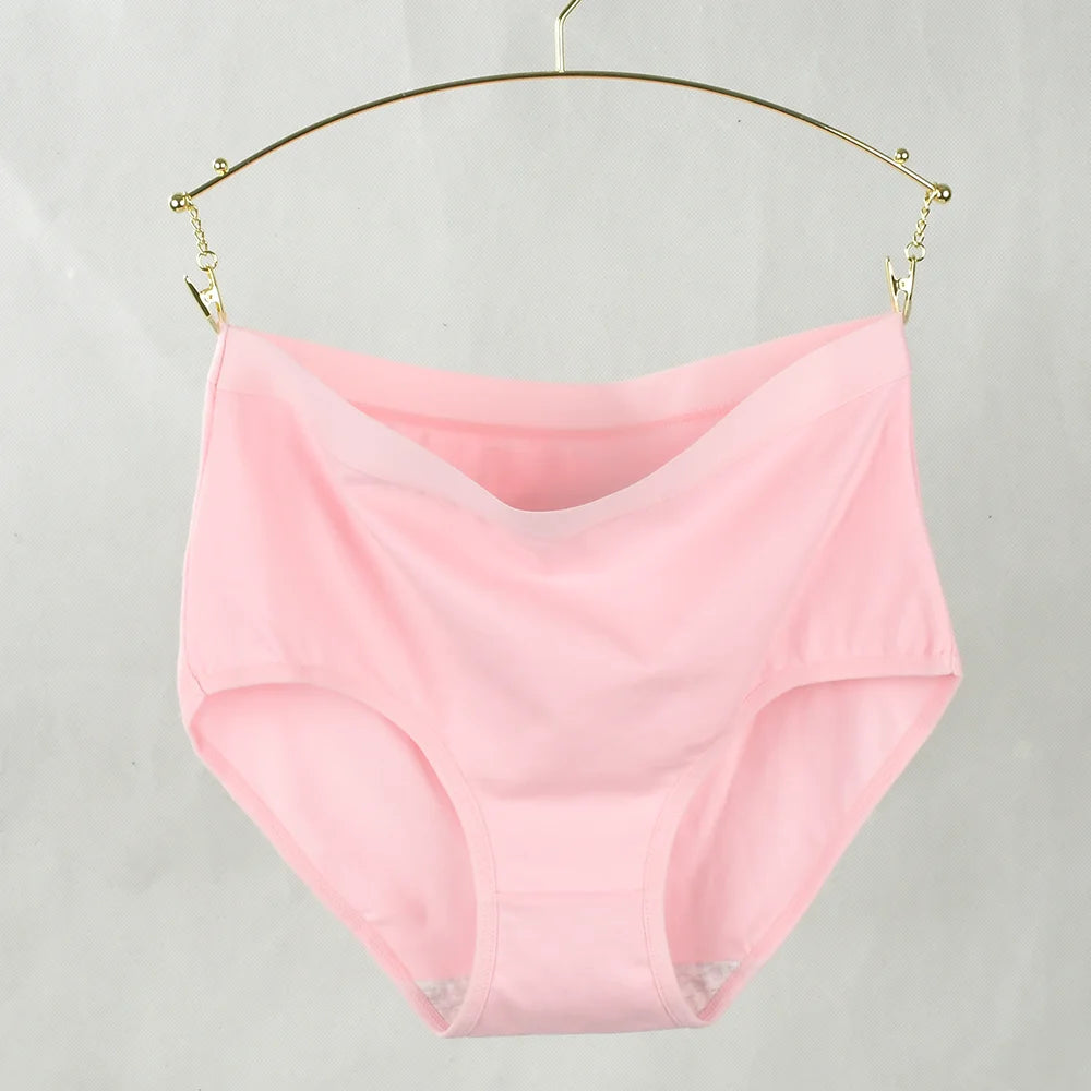 Female Soild Color Panties Lingerie Briefs Casual Plus Size women Panties Cotton Woman Seamless Underwear Breathable Comfort