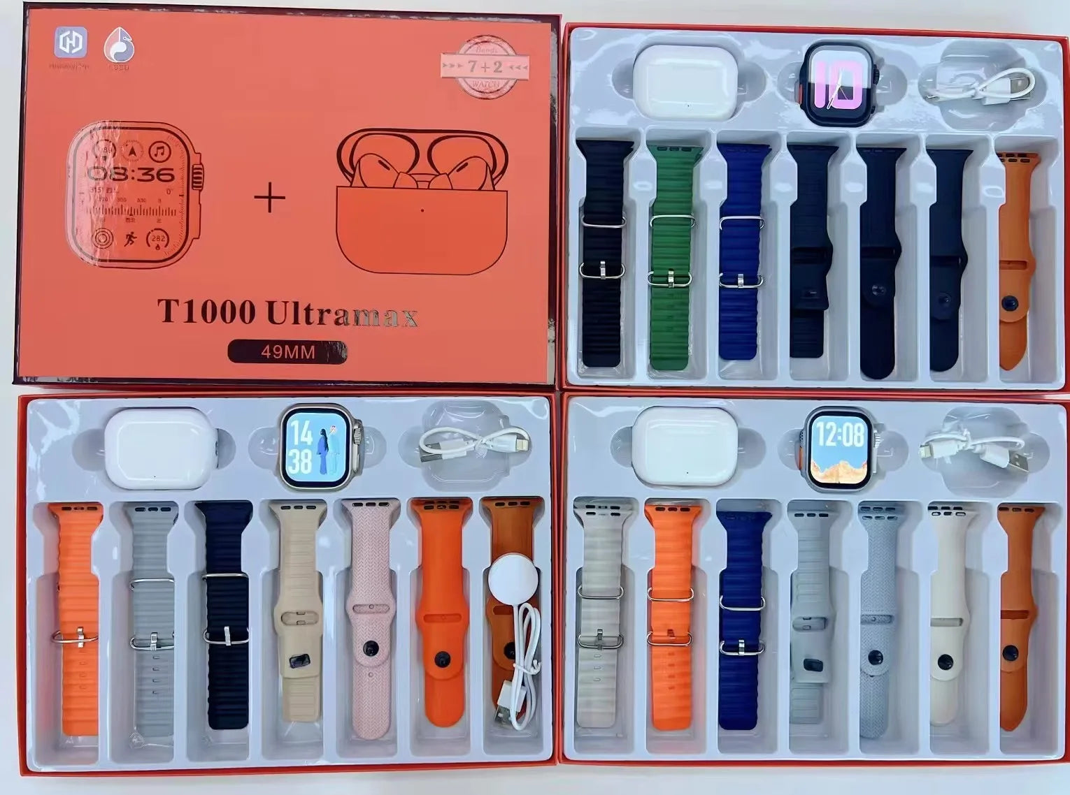 Waterproof Ultramax Earbus Watch10 Series GPS Earphone Smart Watch Always On Display Heart Rate Monitor BT Calls