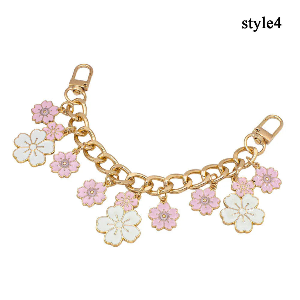 Bag Strap Extender Chain Flower Butterfly Pearl Pattern Accessory