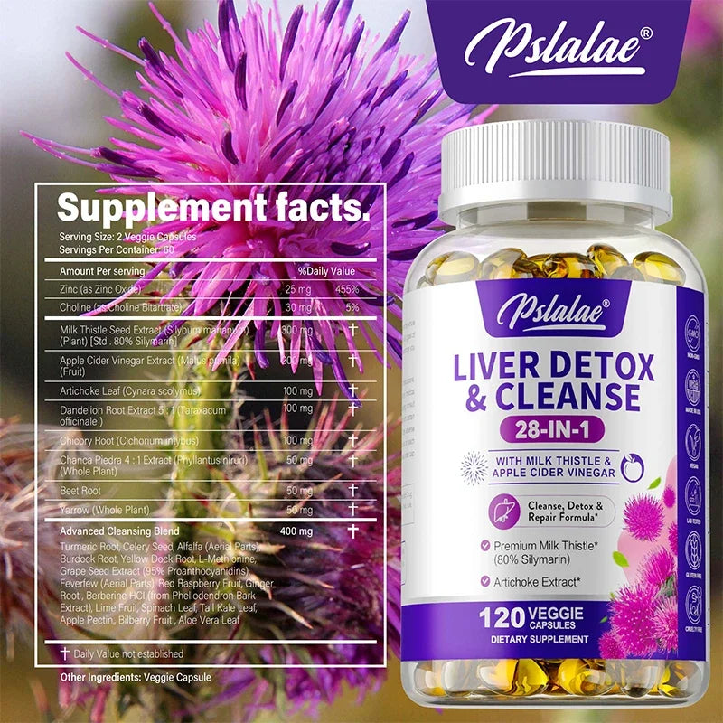 Liver Detox & Cleanse Supplement - Supports Gut Health, Boosts Immune Health, Promotes Liver Detoxification and Cleansing