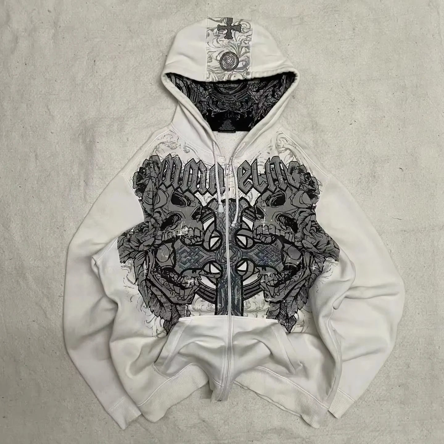 Zipper Hoodie Casual Loose Fleece Padded Warm Hoodie