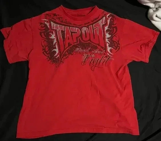 Tapout Men T Shirt Letter Graphic Print Oversized T Shirt