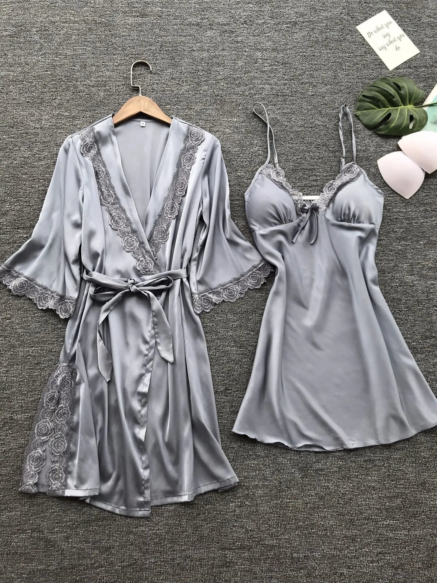 New Women's Sleep Lounge Robe Pajama Gown Sets dress summer imitation silk pajamas American pajama set home clothing Underwear