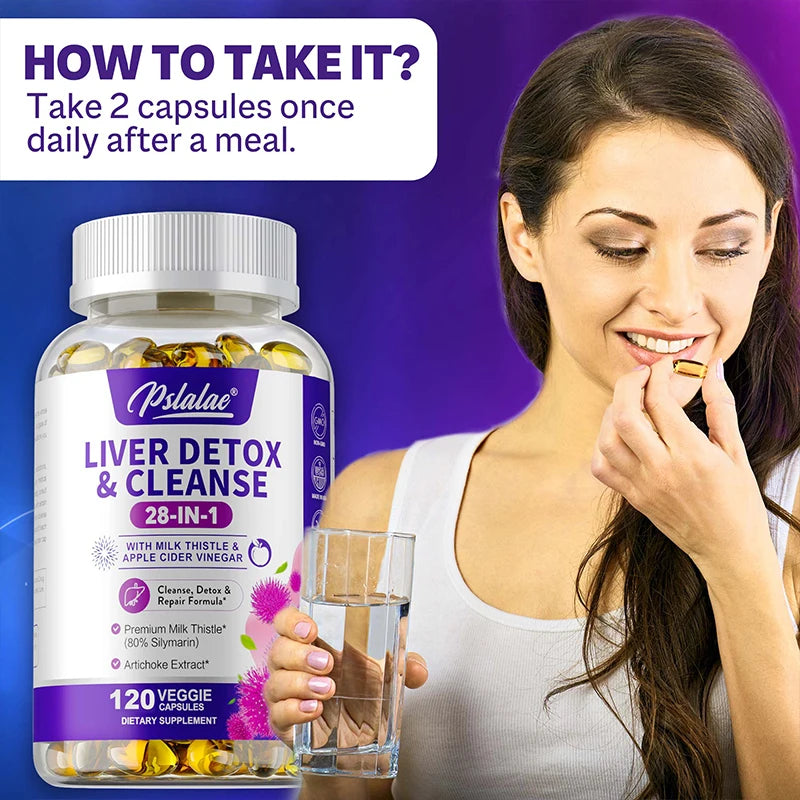 Liver Detox & Cleanse Supplement - Supports Gut Health, Boosts Immune Health, Promotes Liver Detoxification and Cleansing