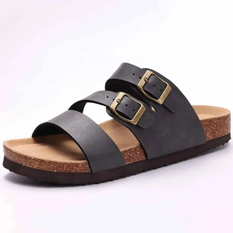 Crestar Cork Suede Mules Clogs Classic Cork Antislip Outdoor Slippers With Arch Support
