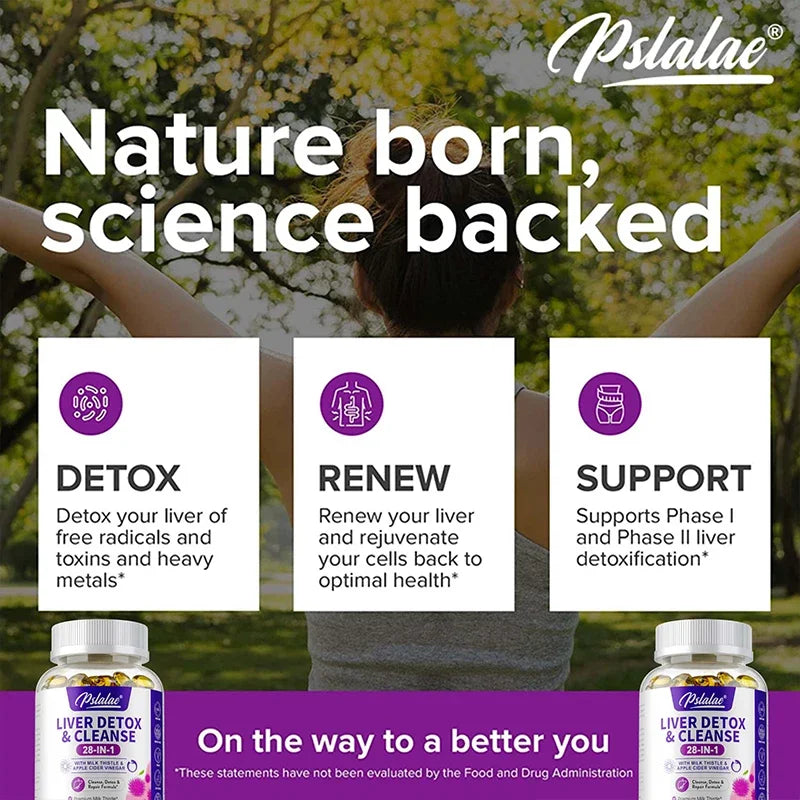 Liver Detox & Cleanse Supplement - Supports Gut Health, Boosts Immune Health, Promotes Liver Detoxification and Cleansing