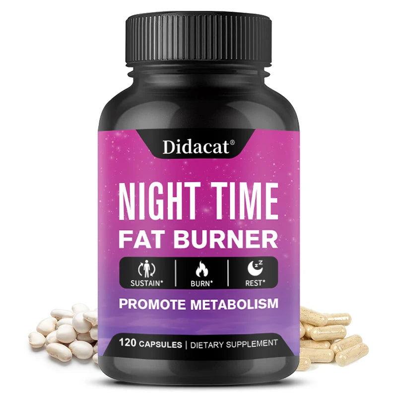 Didacat Nighttime Fat Burner - Helps Promote Metabolic Cleansing,Detoxification, Muscle Mass, Healthy Digestion